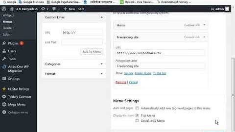 How to create wordpress menu and sub-menu bangla tutorial