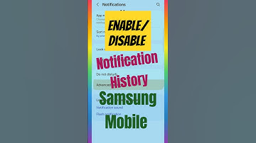 How to enable or disable Notification History on Samsung Mobile? #shortsfeed #shorts #ytshorts