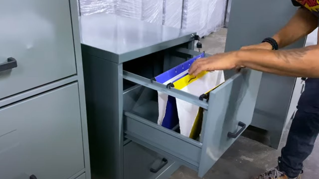 AAA ファイル Arquivo De Aço 3 Gavetas Com Chave | Conexão Office