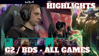 G2 vs BDS - ALL GAMES (Bo5)  Highlights | Upper Final LEC Winter 2024 Playoffs | G2 Esports vs BDS