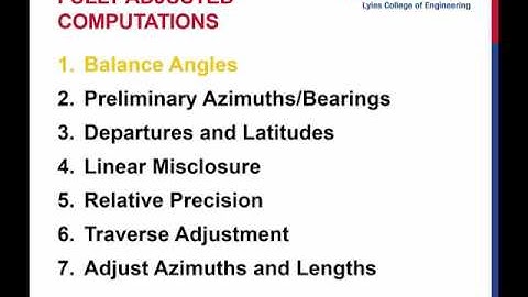 Traverse Computations-Part 1