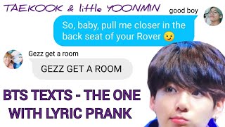 BTS TEXTS - the one with lyric prank ~ Chainsmokers ft. Halsey - Closer | TAEKOOK, mini YOONMIN screenshot 4