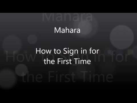 Mahara   How to Sign In