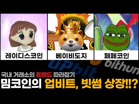 밈코인 업비트 빗썸에 상장 할 밈코인은 국내 거래소의 트렌드 따라잡기 