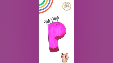 Alphabet Lore | How to Draw Alphabet Lore P Cute 🌈🅿️ #alphabetlore #gaming #drawing #shorts