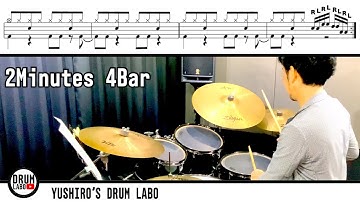 Bass drum syncopation with 16th Fill-in （2）