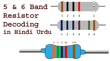How to Decode 5 & 6 band resistor color code in Hindi Urdu