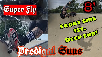 48 years old, 1st. Time slash grinding the deep end! Plus back side carve grind practice.