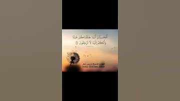 أفحسبتم أنما خلقناكم عبثاً#تلاوة للقاريء الشيخ#إدريس_أبكر من#سورة_المؤمنون
