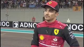 Charles Leclerc Post Qualifying Interview F1 Abu Dhabi 2022