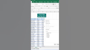 OMG 😱 Excel New Filter  Trick✅ Amazing ✨ #excel #youtubeshorts  #shortvideo  #microsoftexcel