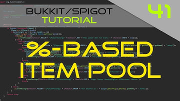 Minecraft Bukkit/Spigot Plugin Tutorial #41: Chance based Item Pool