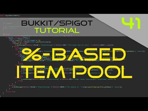 Minecraft Bukkit/Spigot Plugin Tutorial #41: Chance based Item Pool
