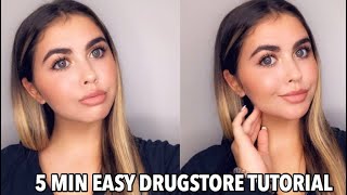 DRUGSTORE BACK TO SCHOOL 5 MIN MAKEUP TUTORIAL *SUMMER 2019*
