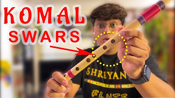 PLAY KOMAL SWARS EASILY - FLUTE LESSON | EASY TUTORIAL | FLUTE BEGINNERS