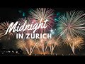 Midnight Fireworks in Zurich 🇨🇭 | New Year Celebration