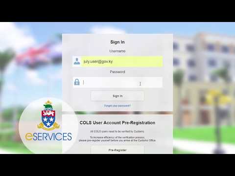 eServices Customs Online System (COLS) PSA