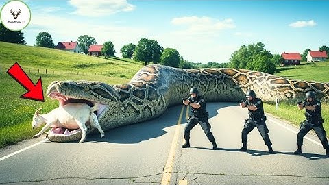 Fearless Heroes Save Goat Trapped by Giant Python