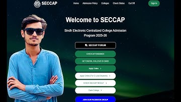SECCAP Admission Form 2025   Complete Online Apply Process   Sindh College Admission Guide