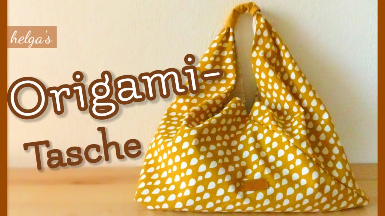 Origami Fabric Bag Tutorial: Easy to Make Market Tote Bag - Alanda Craft