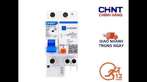 Cầu dao Áp tô mát chống dòng rò 1 Pha 32A  63A, MCB chống giật CHINT   NXBLE 1P+N 32A