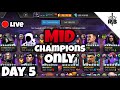 Day 5 New Account Challenge Using Mid Champions Only || Mcoc Rebellow Livestream