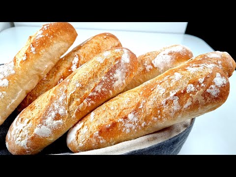 No Knead Mini Baguettes - Easy Baguette Recipe