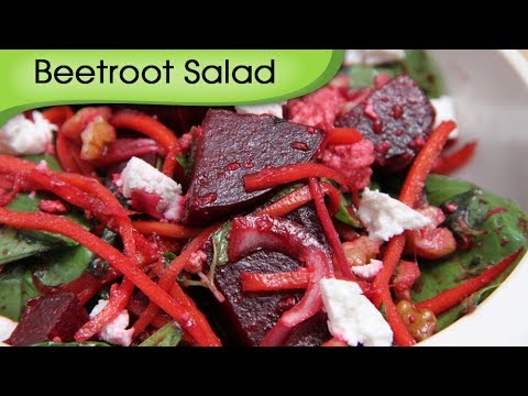 Beetroot Salad - Simple Healthy Homemade Vegetarian Salad Recipe By Ruchi Bharani