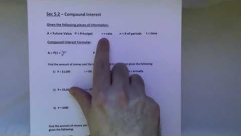 MATH 1324 5.1 Notes Part 2, 5.2 Notes Part 1