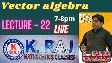 12th class || VECTOR ALGEBRA || LECTURE :- 22 ||