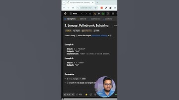 Leetcode 5: Longest Palindrome Substring - Explained
