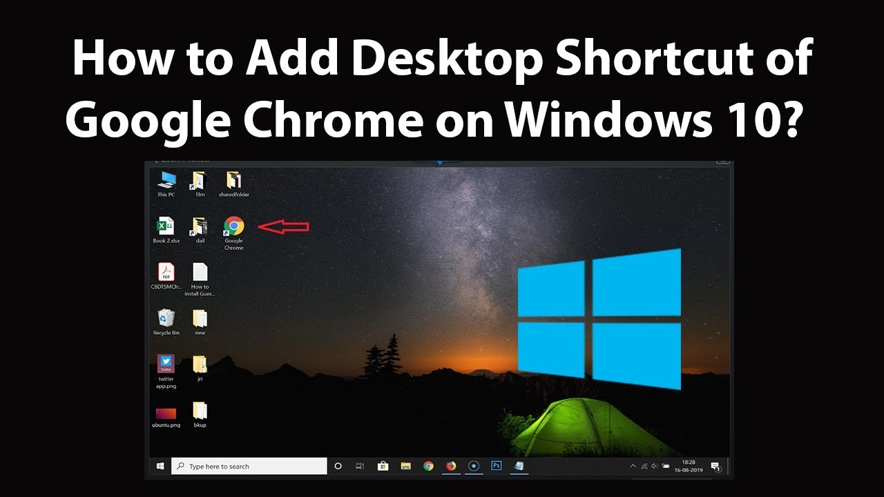 how to create a shortcut on desktop windows 10