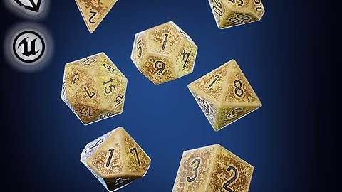 Custom Role Playing Dice - RPG Dice Set - PBR Low-poly 3D game VR model Low-poly 3D model