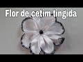 FLOR DE CETIM COM TÉCNICA DE TINGIMENTO. Aprenda um jeito de tingir flor de cetim com canetão