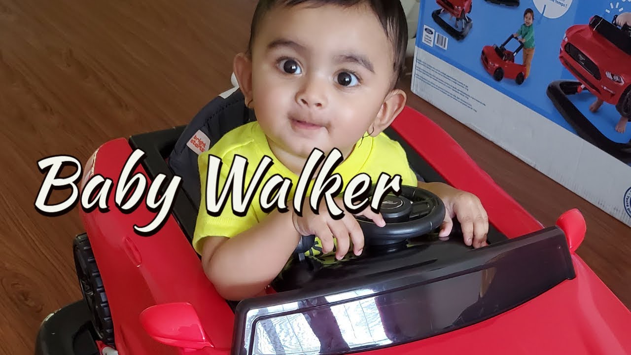 Ayansh's First Walker | Unboxing And Assembly | Bright Starts 3 Ways To Play Walker Ford Mustang