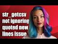 str_getcsv() not ignoring quoted new lines