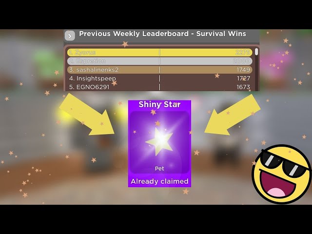 I GOT TOP 10 ON A WEEKLY LEADERBOARD AND CLAIMED THE STAR PET [Roblox: Epic  Minigames] 