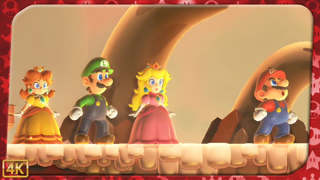 Super Mario Bros. Wonder ⁴ᴷ World 6: Deep Magma Bog (All Wonder Seeds & 10-flower coins) 4-Player