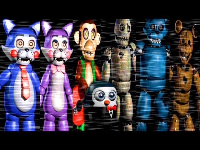 Five Nights at Candy's 2 ALL ANIMATRONICS / ALL JUMPSCARES [EXTRA] 