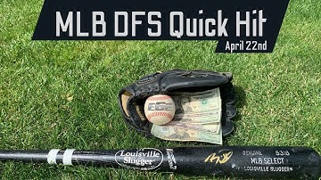 MLB DFS Picks and Advice 4/22 Main Slate: Top DraftKings and FanDuel Stacks, Hitters and Pitchers