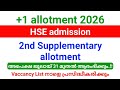Plus one Second Supplementary allotment 2026| New / Renew Application അപേക്ഷ ജൂലായ് 30 മുതൽ.!!