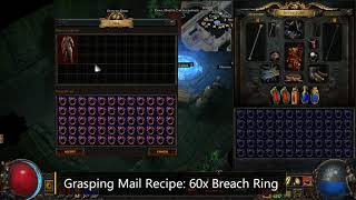 PoE Grasping Mail Recipe: 60x Breach Ring