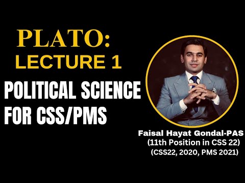 Plato: Political Science Lecture 1. Political Science for CSS/PMS