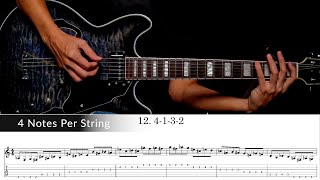 4 Notes Per String 4-1-3-2