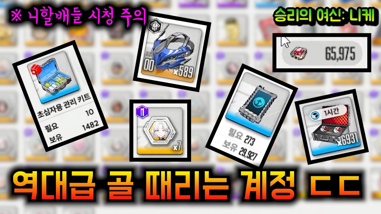 상담 컨텐츠 #1 고인물들이 보면 속 터지는 계정 ㄷㄷ【승리의 여신: 니케】