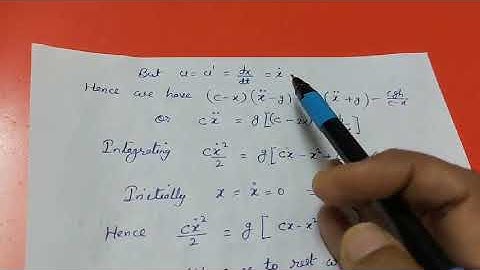 Equations of Motion - Certain Problems  - Dr. Neelmani Gupta