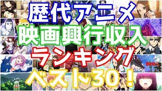 歴代アニメ映画興行収入ランキングtop30 Youtube