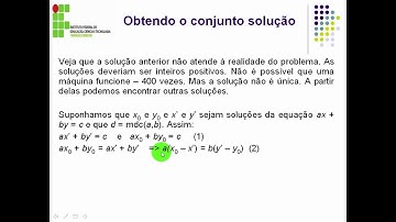 Aula 10 - Equações diofantinas lineares