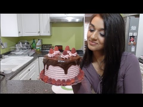 Making My Mom's Birthday Cake!| Chocolate Cake with Raspberry Italian Meringue Buttercream