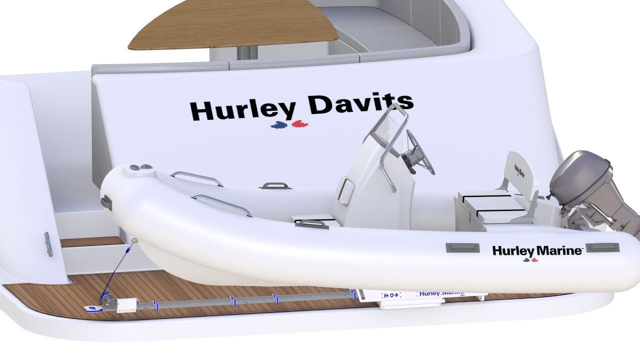 Hurley Marine's H3O+ (PLUS) Dinghy Davit™ YouTube